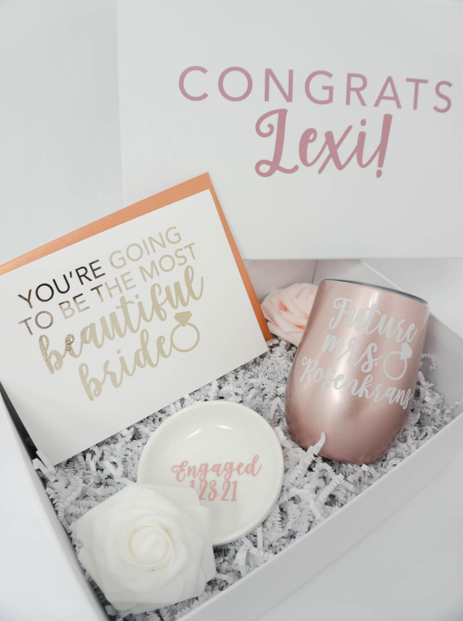 Engagement Gift Box Engaged Gift Set Engagement Gift Set Etsy