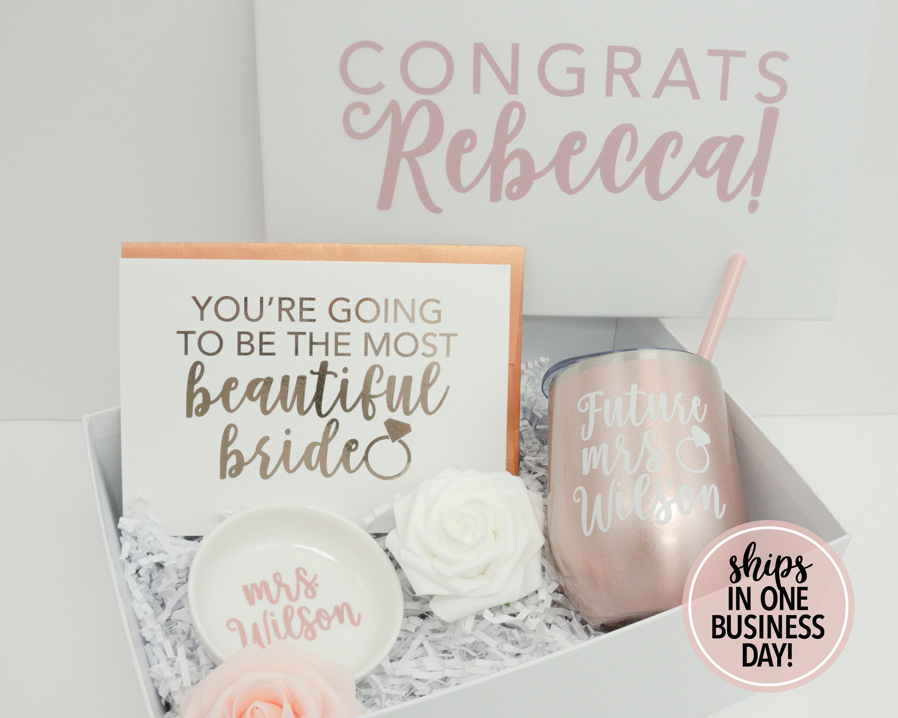 Engagement Gift Box Engaged Gift Set Engagement Gift Set Etsy