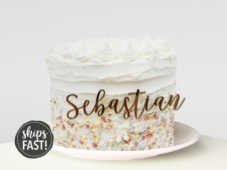 Cake Name Plate Cake Name Plaque Name Plate Birthday Etsy