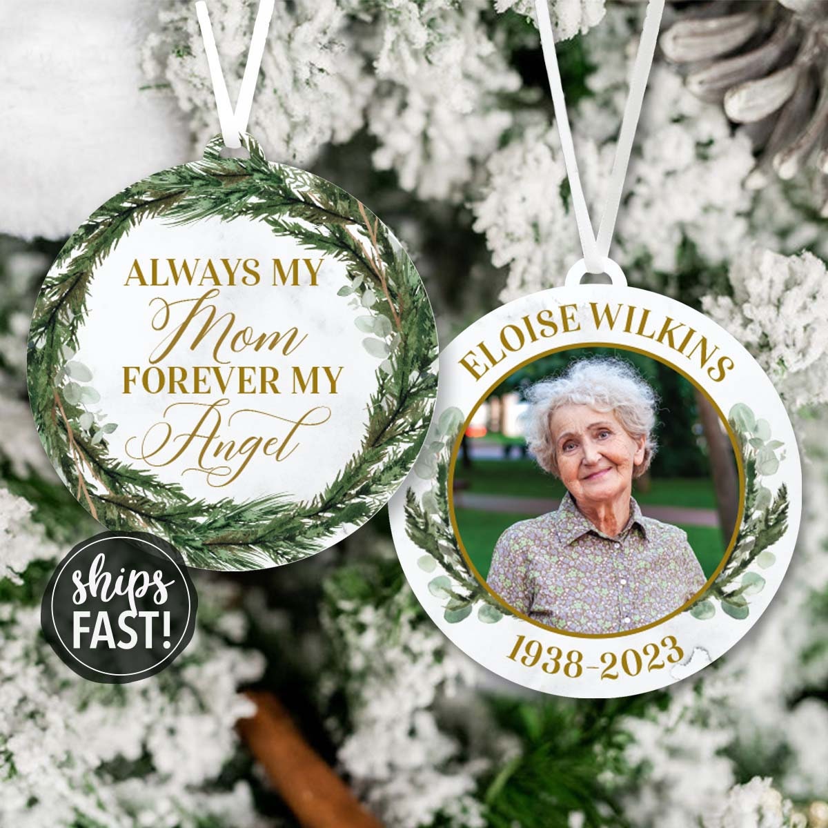 Forever In Our Hearts Wooden Christmas Ornament