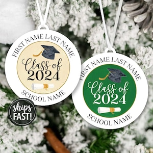 Personalized Graduation Ornament | Personalized School Ornament Custom Graduate Ornament College Graduation Gift Graduate Custom Ornament