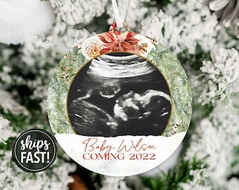 Baby Coming 2024 Christmas Ornament | Pregnancy Announcement Christmas Ornament New Baby Coming 2024 We&#39;re Pregnant Ornament