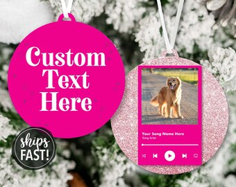 Personalized Album Art Ornament | Personalized Music Ornament Favorite Song Ornament Custom Music Ornament