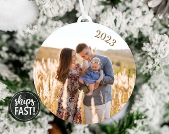 Personalized Date Photo Ornament | Family Picture Ornament Personalized Family Christmas Ornament Baby Picture Ornament