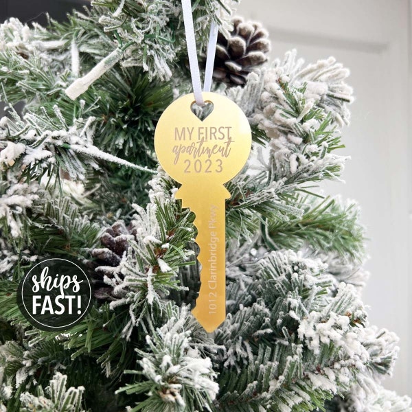 Personalized My First Apartment Ornament | Personalized New Apartment Ornament Custom New Home Address Ornament Homeowner Ornament