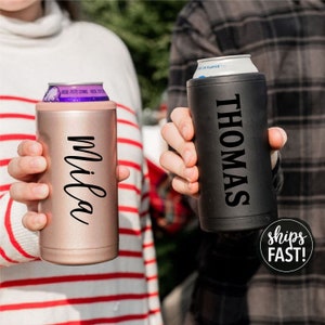 Personalized Name Brumate Hopsulator Trio | Stainless Steel Can Cozie Metal Can Cooler Custom Name Can Cozie Gift for Her Gift for friend