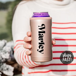 Name Brumate Hopsulator Trio | Name Can Cooler | Personalized Can Cooler Custom Metal Can Cooler Christmas Gift for Her