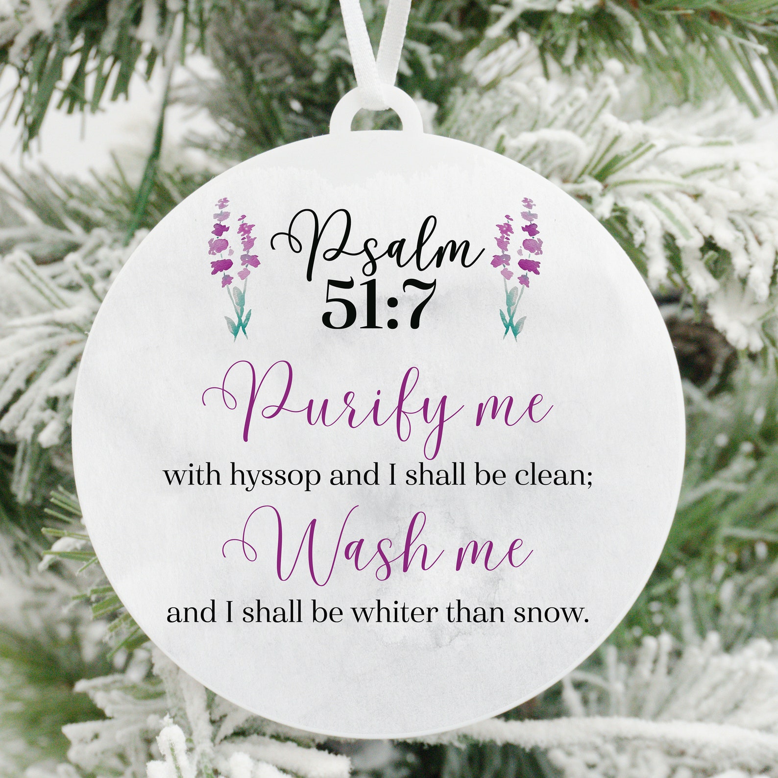 Wash Me and I Shall Be Whiter Than Snow Christmas Ornament | Etsy