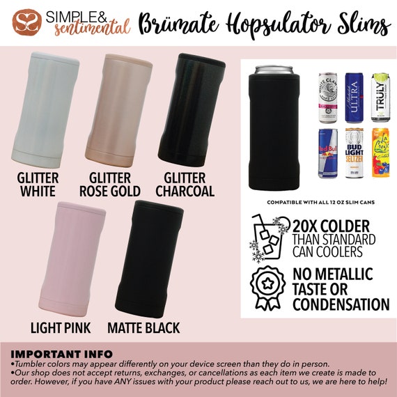 Hopsulator Slim Can Cooler 12oz Glitter - Heart and Home Gifts and  Accessories