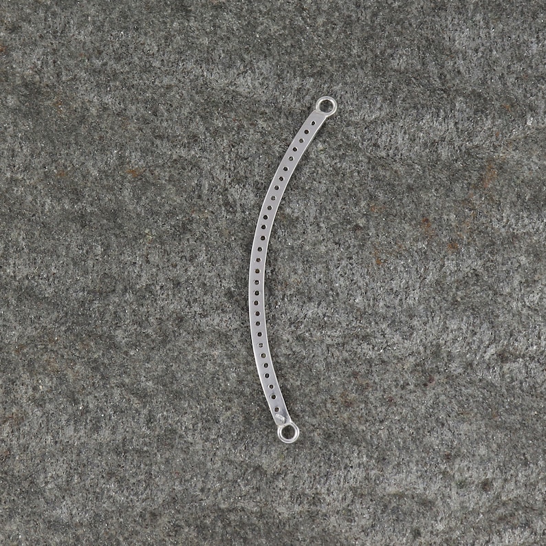 Real Diamond Bar Connector Necklace 925 Fine Silver Necklace Charm Pendant Findings Genuine Pave Diamond Bar Connector Pave Diamond Bar