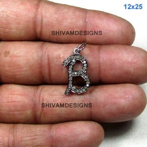 Collar de nombre personalizado, colgante inicial personalizado, collar de diamantes, colgante inicial de diamante pavimentado, encanto de letra del alfabeto, collar de guión