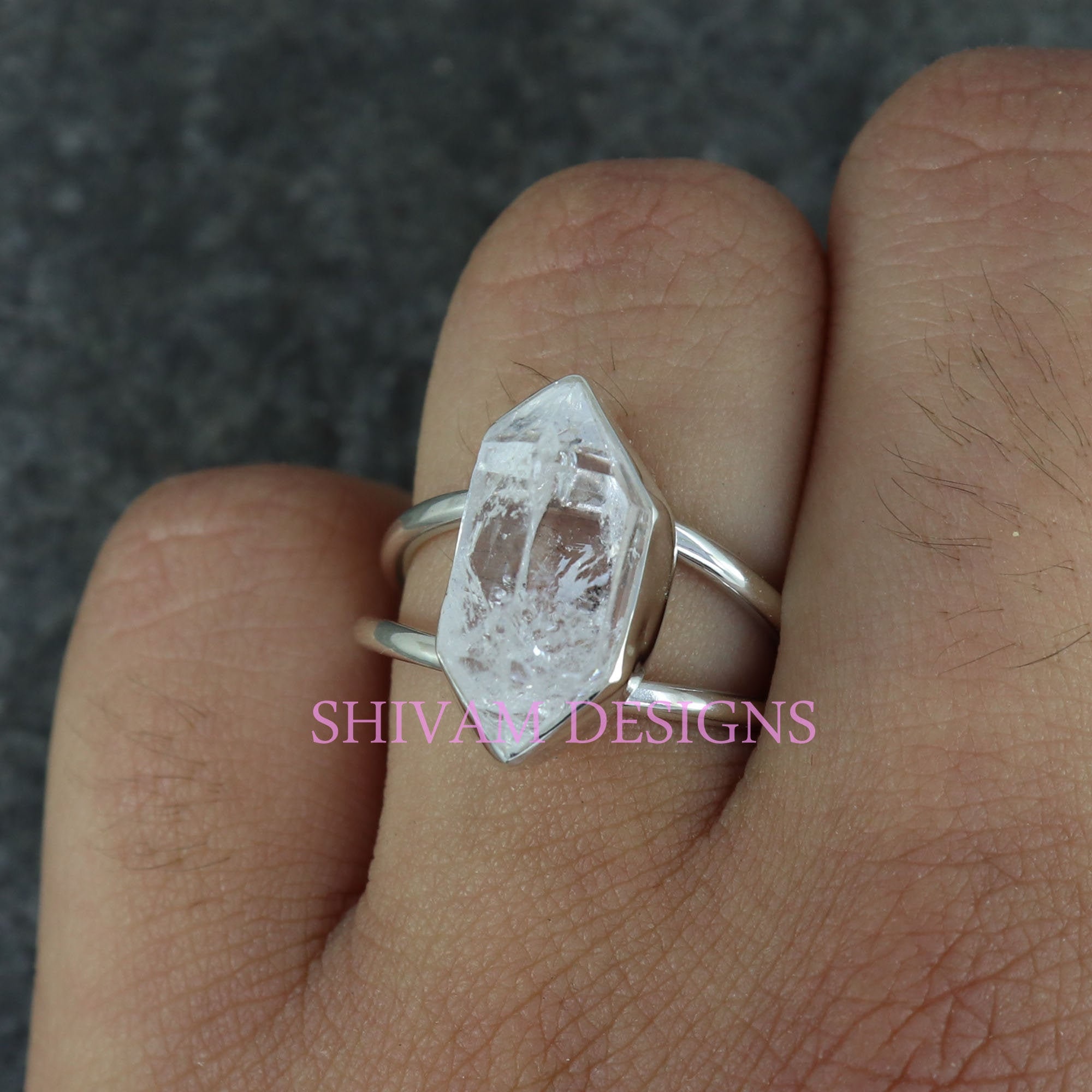 Natural Herkimer Diamond Ring Herkimer Diamond Ring Herkimer - Etsy