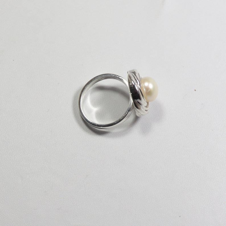Size 4 to 15 Natural Freshwater Pearl Ring 925 Sterling Silver Ring Flower Designer Silver Band Ring Wedding Gift Natural Gemstone Ring