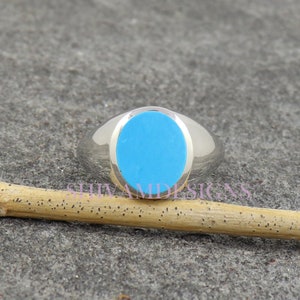 Turquoise Ring, Fine Silver Ring, Stacking Rings for Men, Signet Ring, Wedding Men&#39;s Ring, Pinky Ring, Band Ring, Statement Ring ,Gift Ring