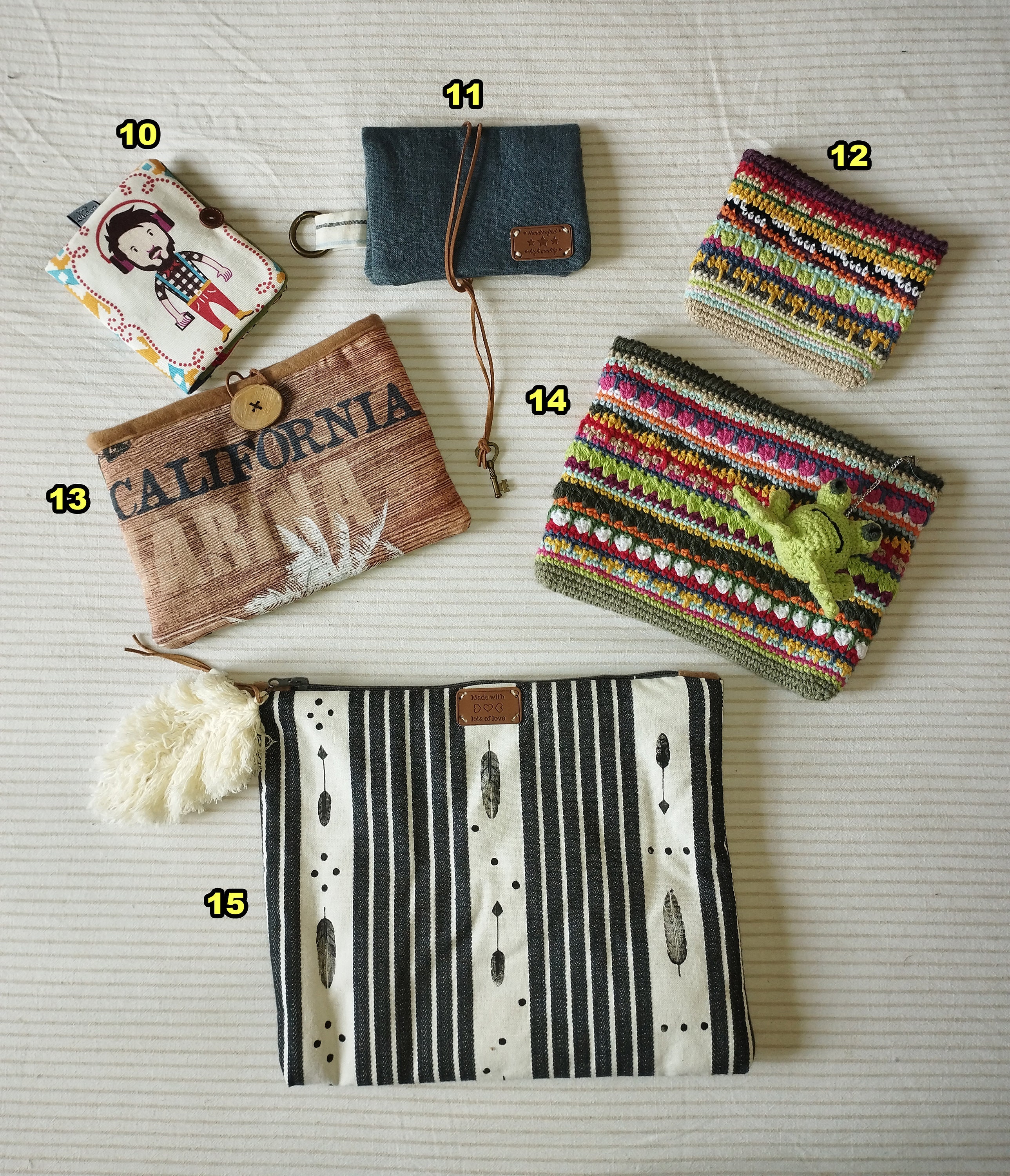 Billeteras tela artesanales neceser de tela billeteras porta tabaco