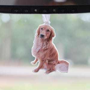 Pet Car charm, animal Rear view mirror photo charm | personalized mirror charm | car accessories | custom gifts | car ornament | pet owner