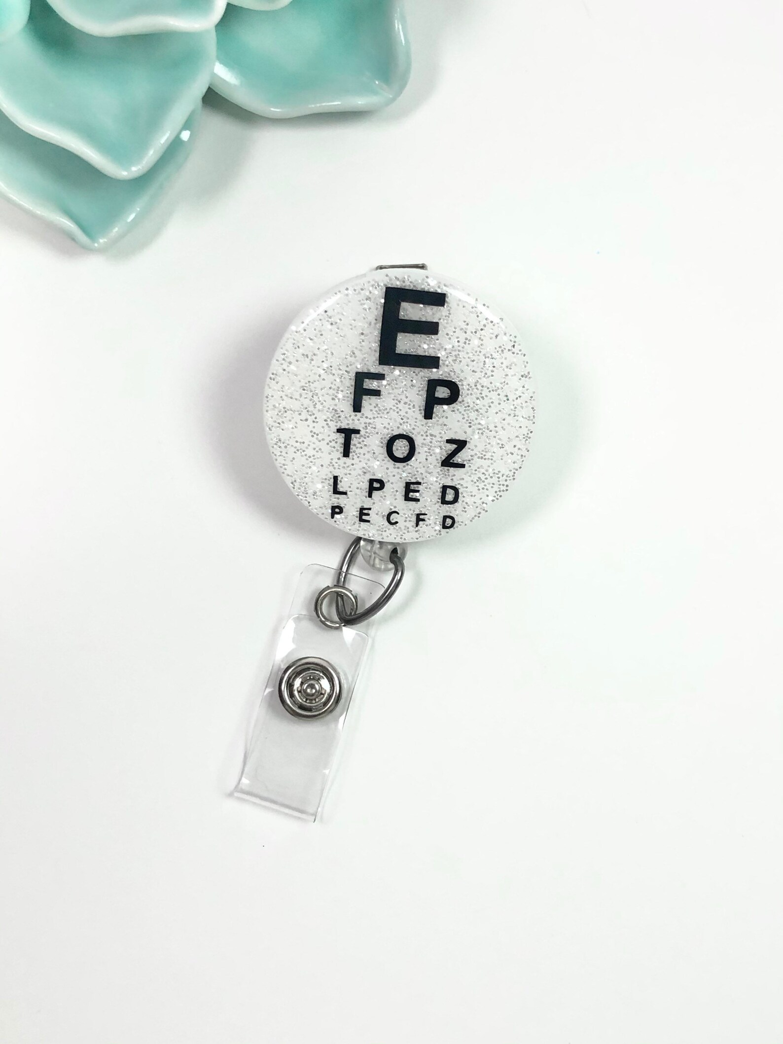 Eye Chart Badge Reel Optometrist Badge Reel Optometry ID Etsy