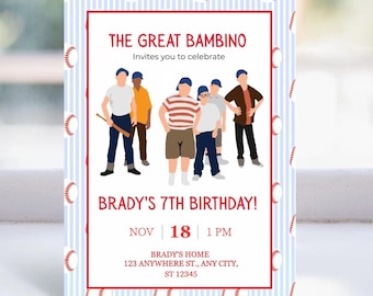 The Sandlot Birthday Invitation | Rookie Year Birthday | Baseball Birthday Invite | You’re Killing Me Smalls
