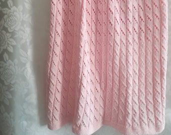 Pure Cotton Hand Knit Baby Blanket