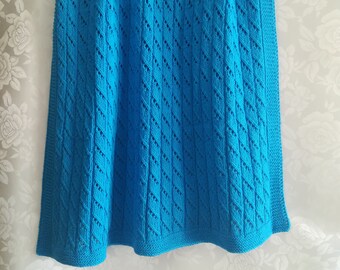 Pure Cotton Hand Knit Baby Blanket