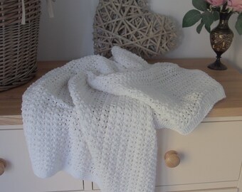 Ready to ship Cellular baby blanket blanket