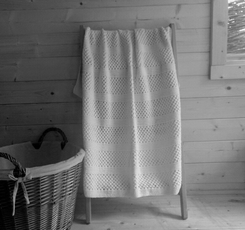 Hand Knitted Baby Blanket Made to Order Other Colours Etsy