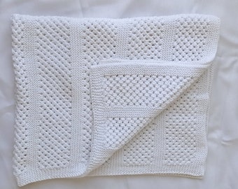 Hand knitted Baby Blanket | Made to Order | Other colours available | Size 74 X 90 cm | 29 x 35.4 inches