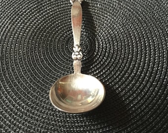 Gravy Ladle Bowl Wilkens 800 Silver Antique German Serving Spoon