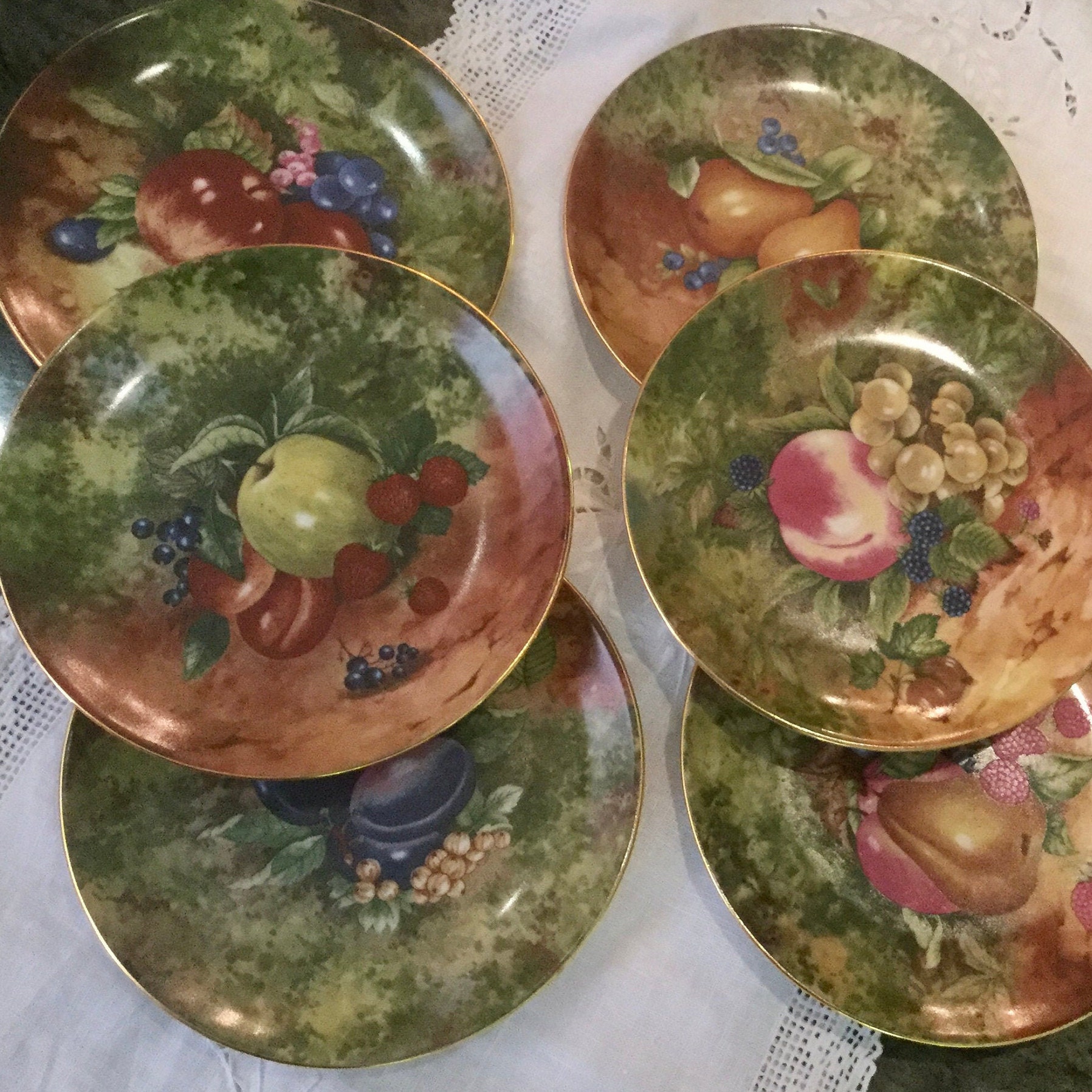 rochard limoges france plates fruit rochard limoges france plates fruit
