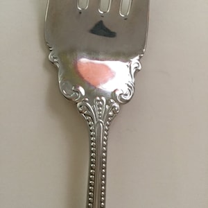 Vintage Extra Plate Silverplated Meat Serving Fork