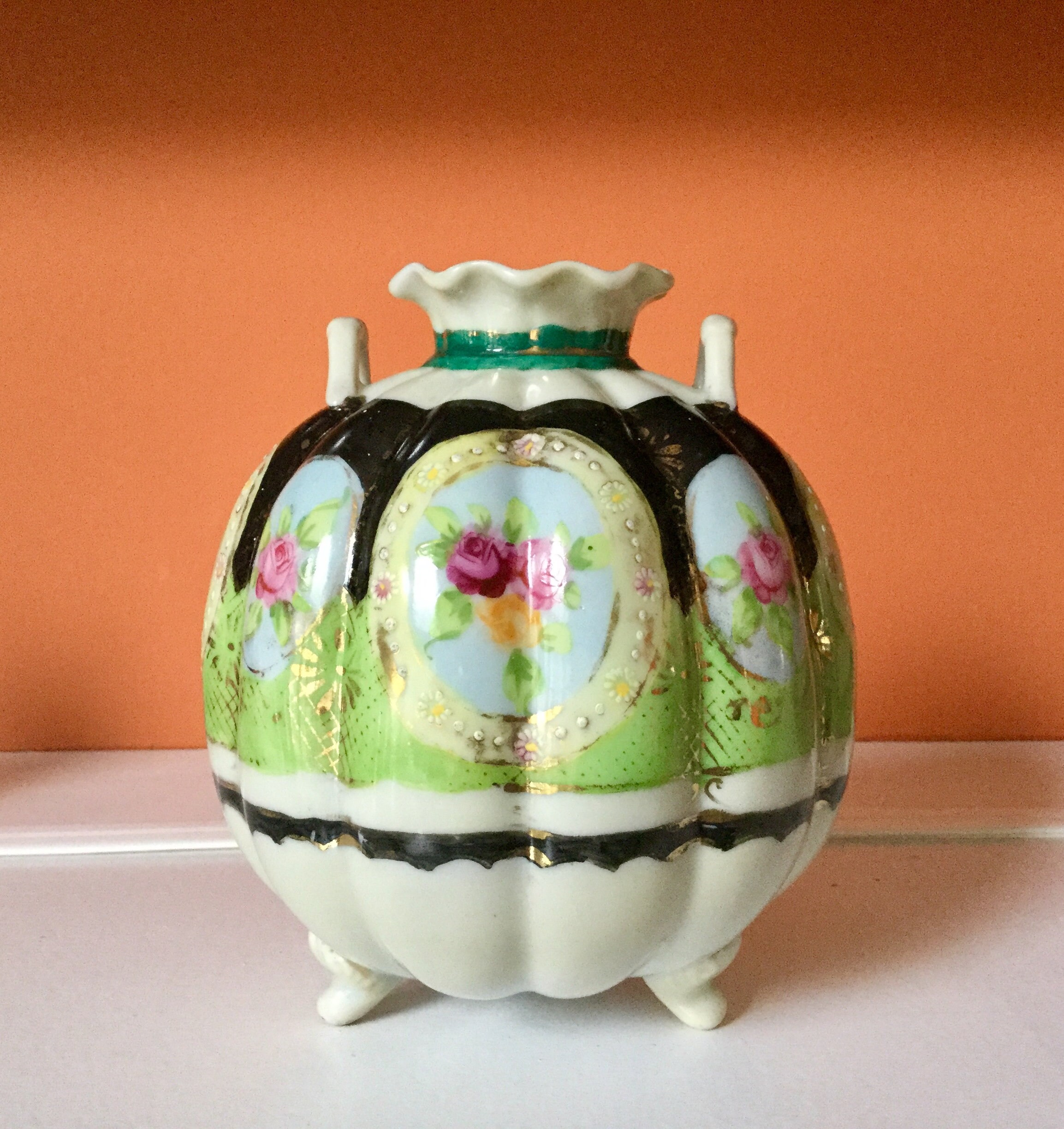 アンティーク花瓶 アンティークニッポン花瓶 - Etsy 日本