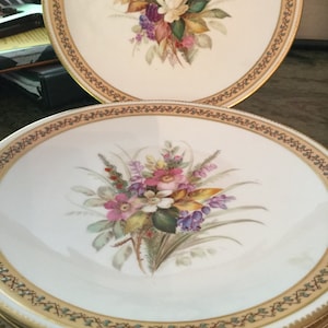 Royal Worcester 19th Century Set of 5 Plates  Antique English Victorian Porcelain PLate
