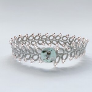 Bracelet de cheville Hotwife - Bracelet de cheville bohème rose argenté, bracelet de pied, bracelet de cheville en dentelle de frivolité fait main, bracelets de cheville pour femme, cadeau parfait pour elle