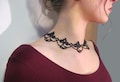 Black Lace Necklace, Vintage style Victorian Mourning Jewelry, Evening Elegant Black Necklace for Woman, Victorian Choker Necklace Gift product logo