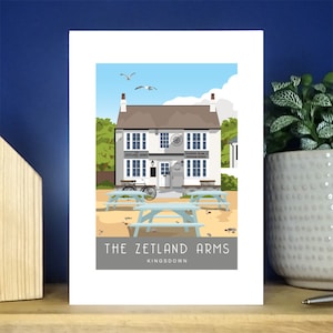 De Zetland Arms, Kingstown Beach, Deal. A6 staand wenskaart