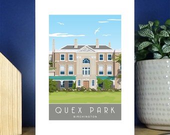 Quex Park, Birchington, Thanet, Kent. A6 Portrait Greetings Card. Over 500 to choose from.