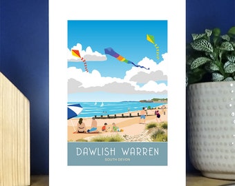 Dawlish Warren Beach A6 Greetings Card. Over 500 to choose from.