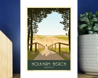 Holkham Beach Boardwalk Greetings Card. Over 500 to choose from.