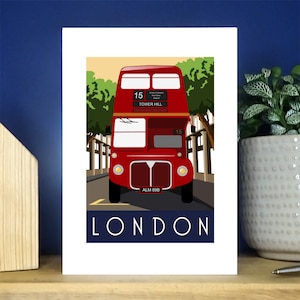 London Bus Daytime Grußkarte. Über 500 zur Auswahl.