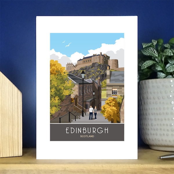 Edinburgh Castle, Scotland. A6 Portrait Greetings Card. Over 500 to choose from.