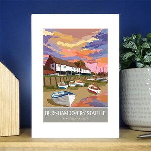 Burnham Overy Staithe, Wieczór, Kartka z pozdrowieniami. Ponad 500 do wyboru.