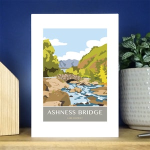 Ashness Bridge Lake District Portrait Greetings Card. Over 500 to choose from.