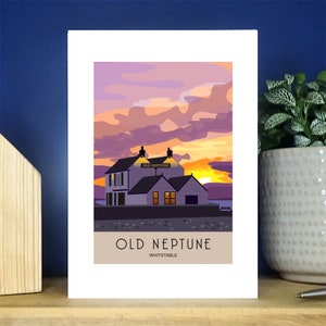 Whitstable Old Neptune Wieczorna kartka z pozdrowieniami