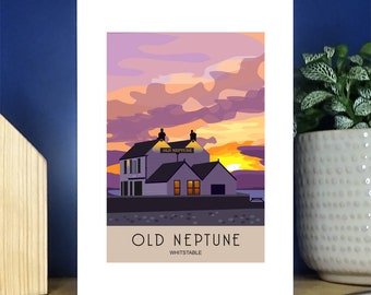 Whitstable Old Neptune Evening Greetings Card