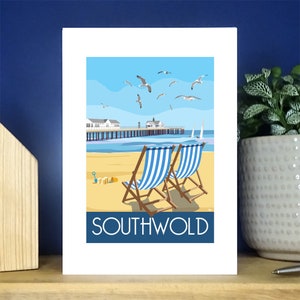 Southwold Pier Portrait Grußkarte. Über 500 zur Auswahl.