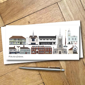 Faversham Town Greetings Card, DL. Market Town of Kings. Over 500 to choose from.