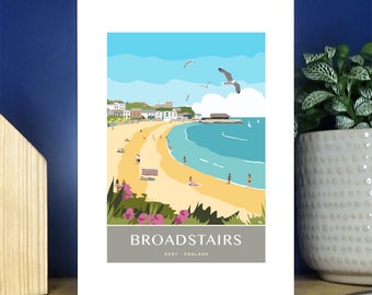 Broadstairs Viking Bay Portrait Greetings Card. Over 500 to choose from.