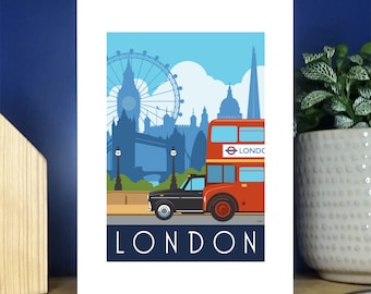 Tarjetas de felicitación con los lugares emblemáticos de Londres. Hay más de 500 para elegir.