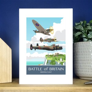Erinnerungsflug über die weißen Klippen von Dover, Kent. A6 Hochformat Blanko-Grußkarte