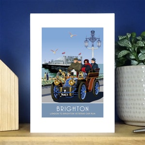 Londen naar Brighton Car Run. A6 Portret Wenskaart. Meer dan 500 om uit te kiezen.